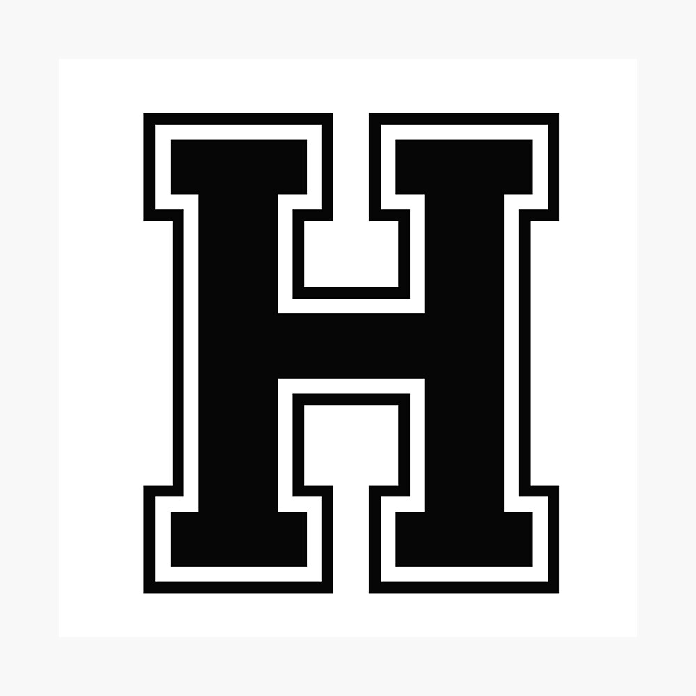 Letter - H (black)