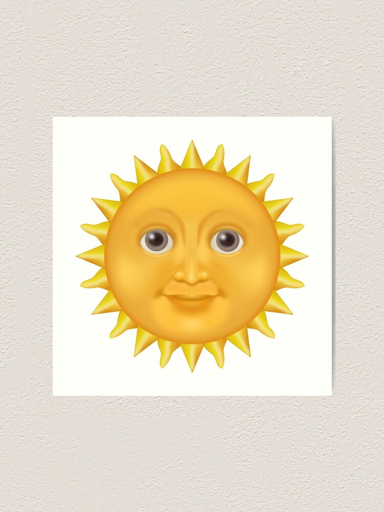 Sun Face Emoji Art Print By Levintage Redbubble Sun Face Emoji Art Print By Levintage Redbubble