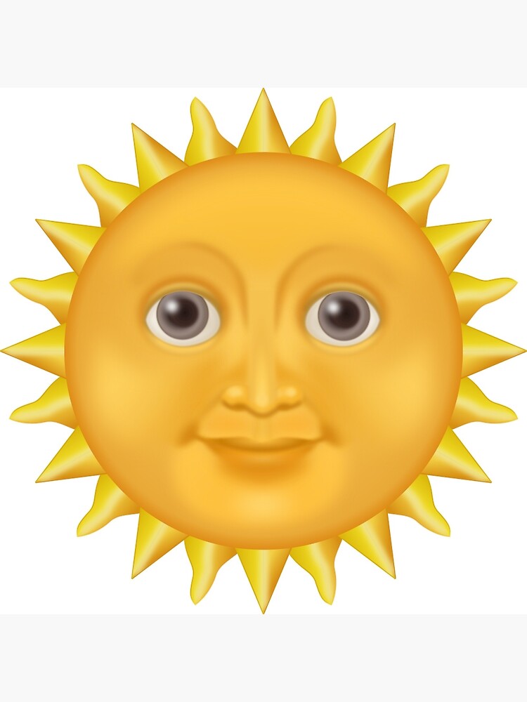 Sun Face Emoji Postcard By Levintage Redbubble