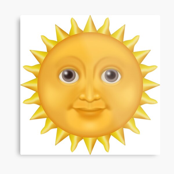 Sun face emoji Metal Print