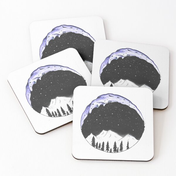 Item preview, Moon-face art mountain sky designed and sold by Brian niles.