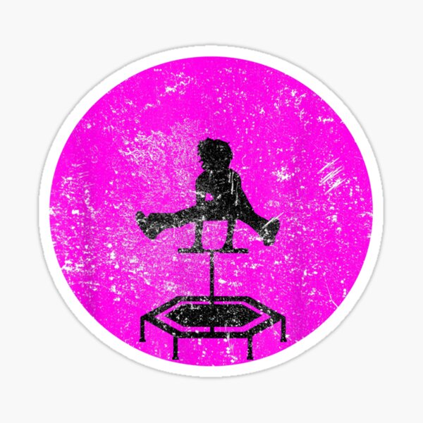 Trampoline Women Jumping Fitness Gift' Sticker