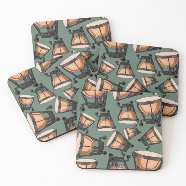 Item preview, Timpani Musical Instrument Pattern Green designed and sold by jasmijndeklerk.