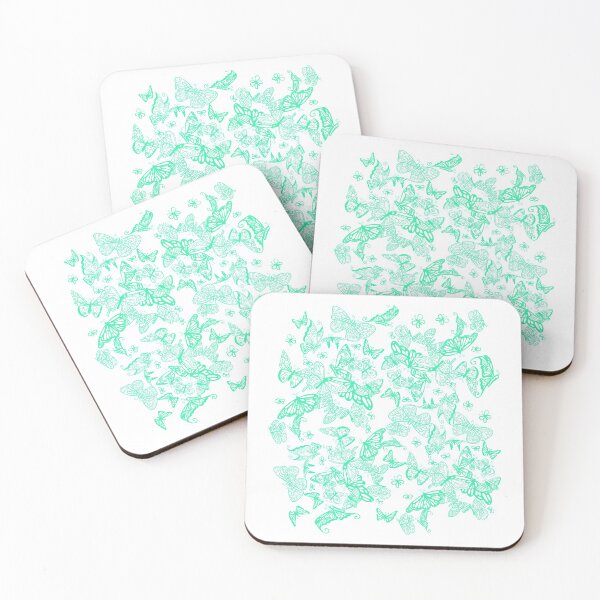 Item preview, turquoise butterflies designed and sold by tigerr.