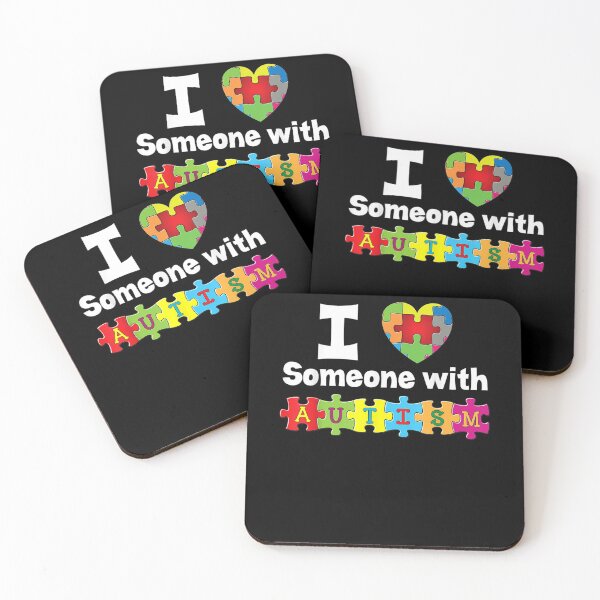 Item preview, I Love Someone With Autism Puzzle Heart Awareness Rainbow  designed and sold by ninapfvu.