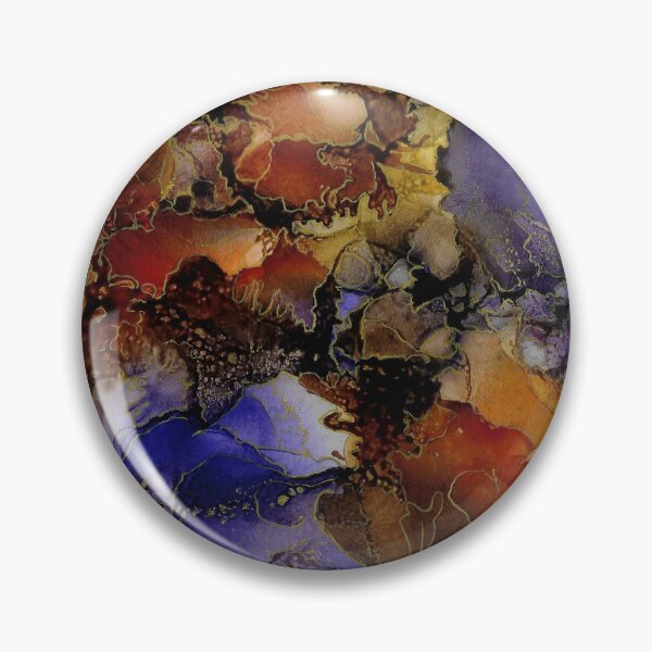 Item preview, Purple Golden Floral Blooms Abstract designed and sold by turbandiva.