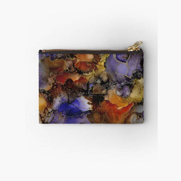 Item preview, Purple Golden Floral Blooms Abstract designed and sold by turbandiva.