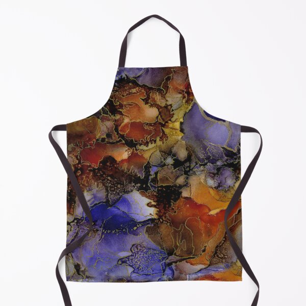 Item preview, Purple Golden Floral Blooms Abstract designed and sold by turbandiva.