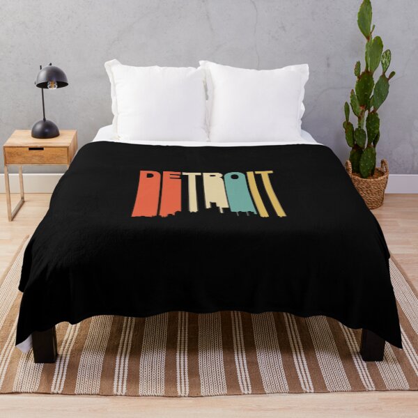 Item preview, Retro 1970'S Style Detroit Michigan Skyline designed and sold by nauglesamatha.