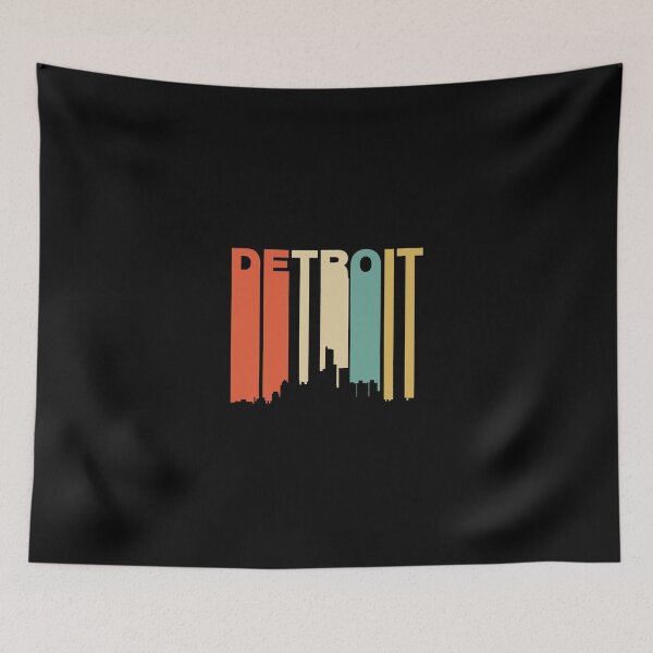 Item preview, Retro 1970'S Style Detroit Michigan Skyline designed and sold by nauglesamatha.