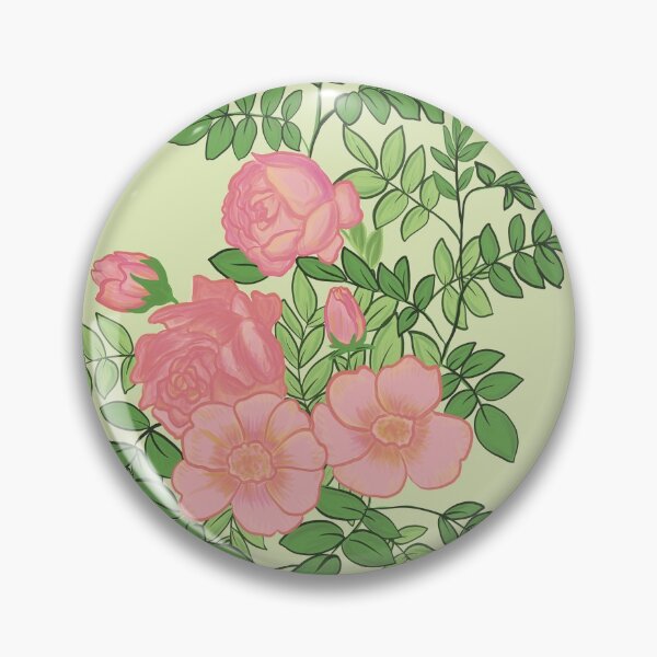 Artikelvorschau, Pinke Gartenrose entworfen und verkauft von Luaillustration.
