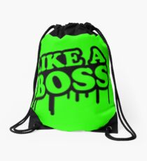 like a boss Drawstring Bag