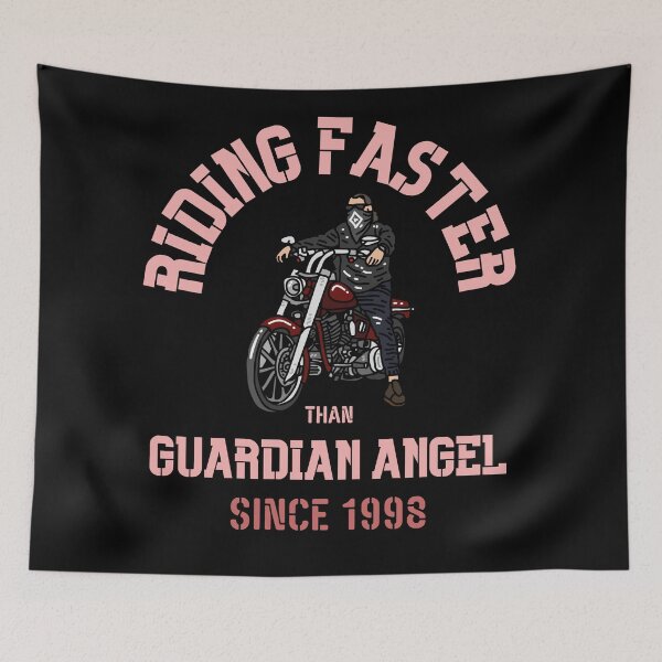 Item preview, Riding Faster Than Guardian Angel Since 1998 - Biker designed and sold by Promedia.