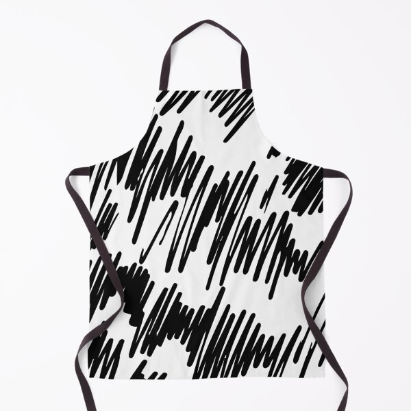 Item preview, Striped hand drawn pattern with zigzag lines black linear texture with white background designed and sold by mashmosh.