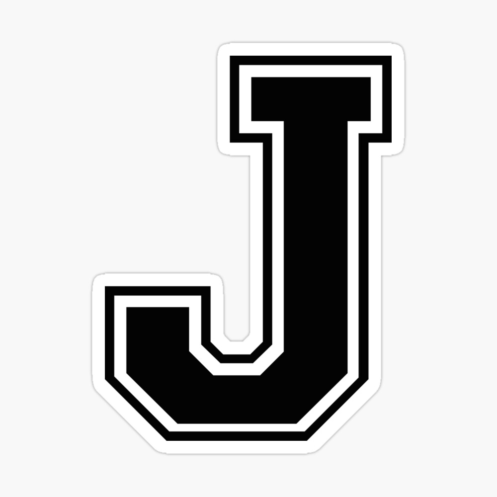 Letter - J (black) | Art Print