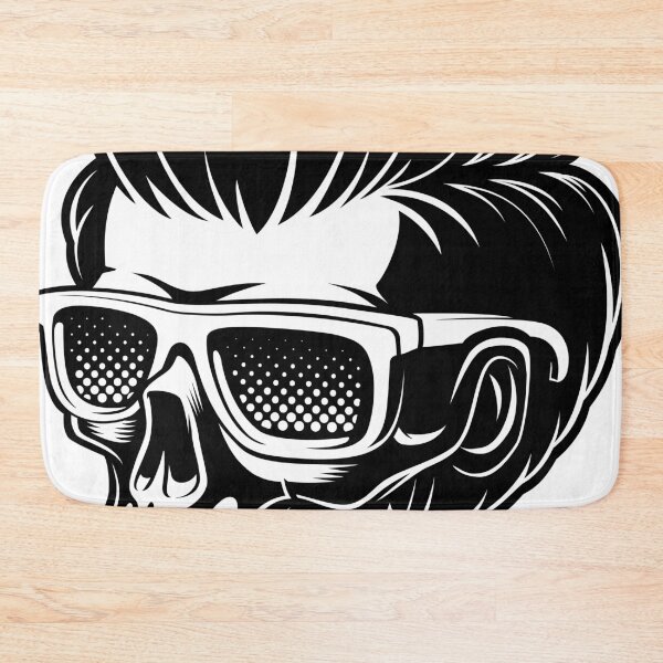 Item preview, hipster barber skull designed and sold by Moueddene.