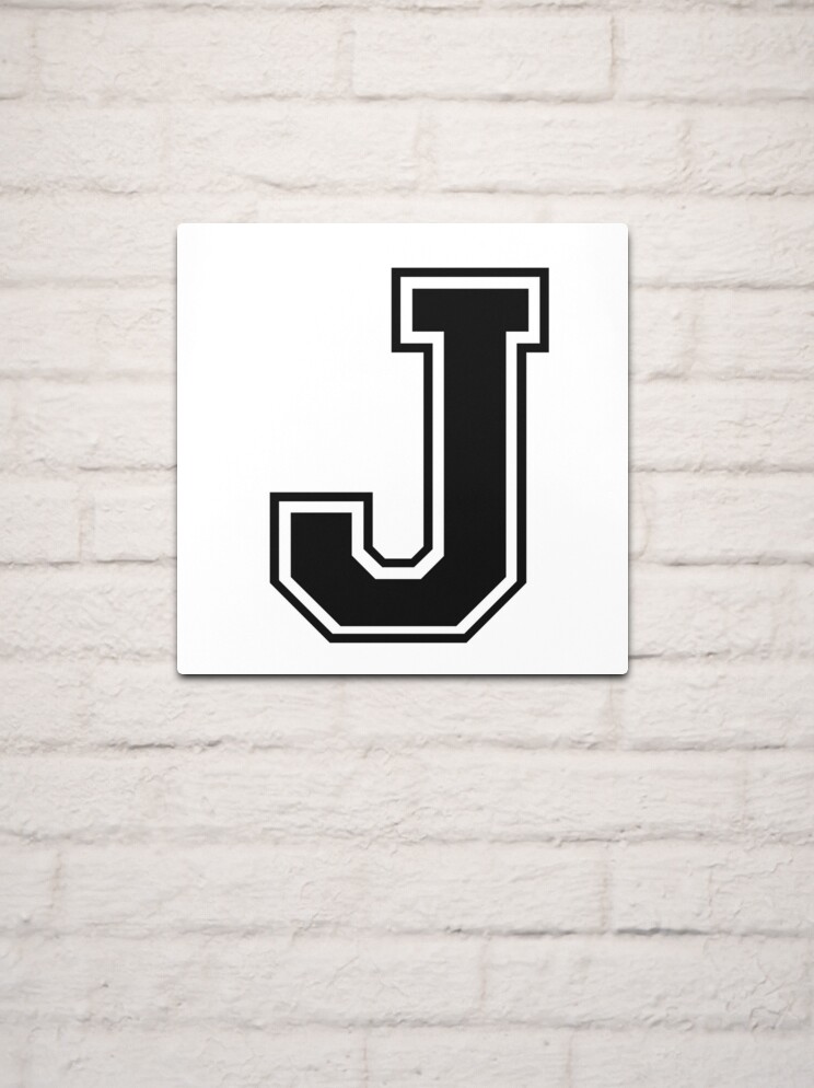 Letter - J (black) Metal Print for Sale by Alphaletters