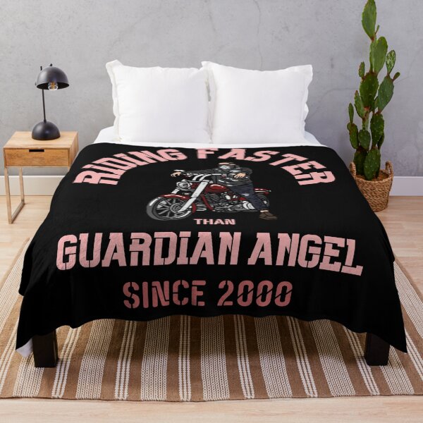 Item preview, Riding Faster Than Guardian Angel Since 2000 - Biker designed and sold by Promedia.