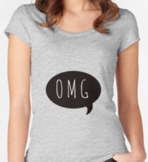 omg speechbubble Women's Fitted Scoop T-Shirt