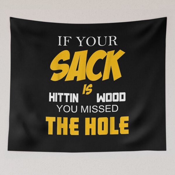 Item preview, Mens If Your Sack Is Hitting Wood Funny Cornhole Sports Gift  designed and sold by lolahomya.