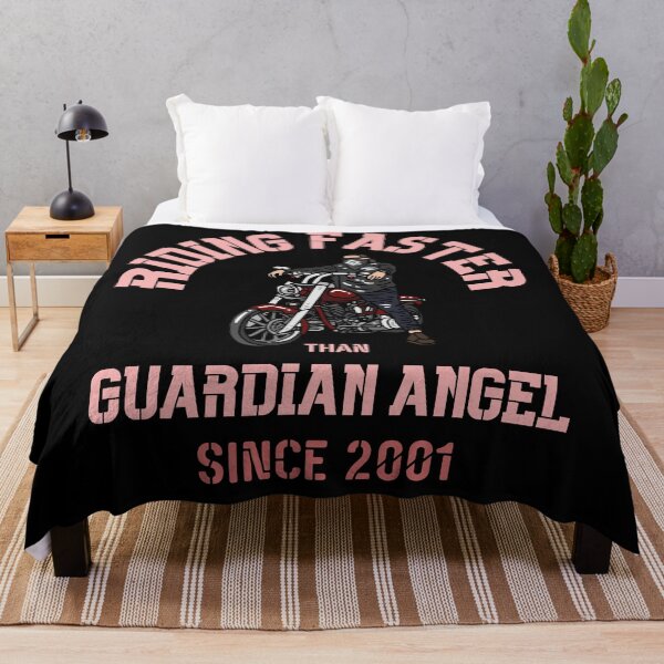 Item preview, Riding Faster Than Guardian Angel Since 2001 - Biker designed and sold by Promedia.