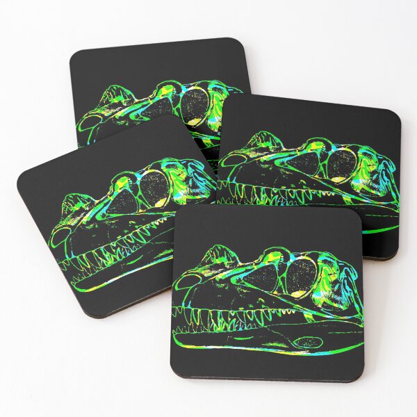 Item preview, t rex skull tie dye graffiti  designed and sold by Badmoviesrus.