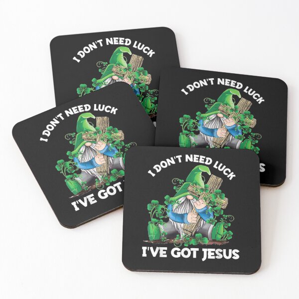 Item preview, Gnome I Don't Need Luck I've Got Jesus St Patrick's Day  designed and sold by lolahomya.
