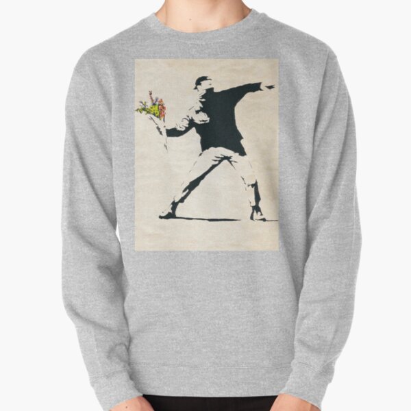 LANCEMENT DE FLEURS DE GRAFFITI URBAIN STYLE BANKSY Sweatshirt épais