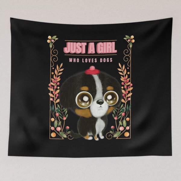 Item preview, Just A Girl Who Loves Dogs Big Eyed Puppy Lover  designed and sold by ninapfvu.