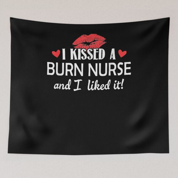 Item preview, I Kissed A Burn Nurse Married Dating Anniversary Gif  designed and sold by lolahomya.