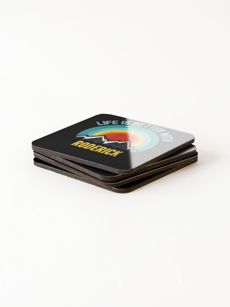 Thumbnail 4 of 5, Coasters (Set of 4), Life Is Better With Roderick Dating Roderick  designed and sold by lolahomya.
