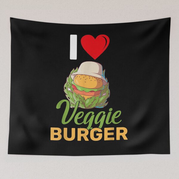 Item preview, I Love Veggie Burger Restaurant Fries Ketchup Bun Burger  designed and sold by ninapfvu.