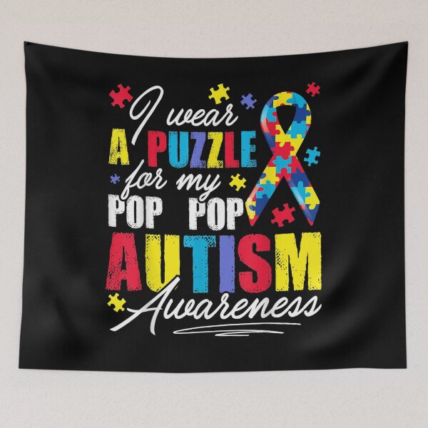 Item preview, I Wear A Puzzle For My Pop Pop Autism Awareness Gift  designed and sold by lolahomya.