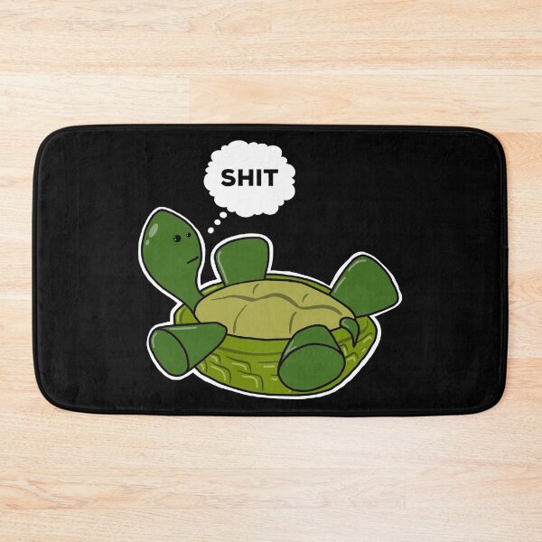Item preview, Cute Depressed Cartoon Obese Turtle On Back Thinking SHIT Funny designed and sold by YomeHayin.