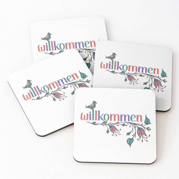 Item preview, Willkommen - German Folk Flowers designed and sold by The White Bat.