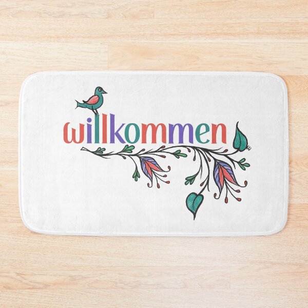 Item preview, Willkommen - German Folk Flowers designed and sold by The White Bat.