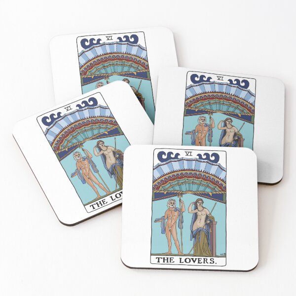 Item preview, The Lovers Roman Mosaic Tarot Card designed and sold by KatysLandscapes.