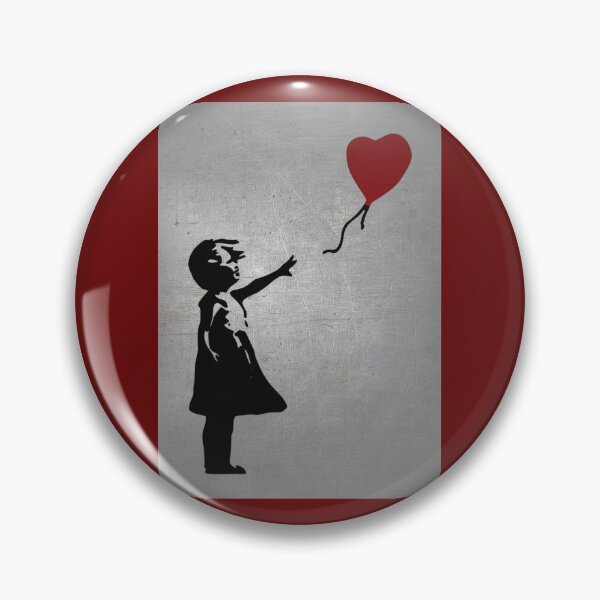 Item preview, BANKSY STENCIL STYLE URBAN GRAFFITI SPRAY PAINT GIRL WITH BALLOON METALLIC designed and sold by kwiebe34.