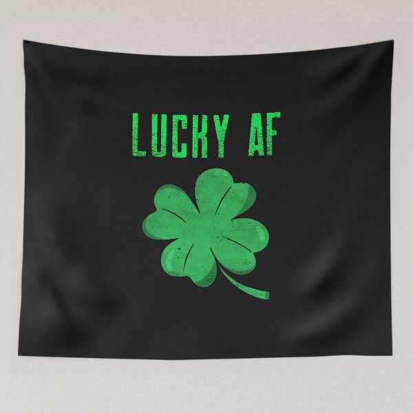 Item preview, Lucky AF, St Patricks Day, Four Leaf Clover designed and sold by DiscGolfTees.