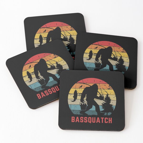 Item preview, Bassquatch Funny Bigfoot Fishing Outdoor Retro designed and sold by crazy merchs.
