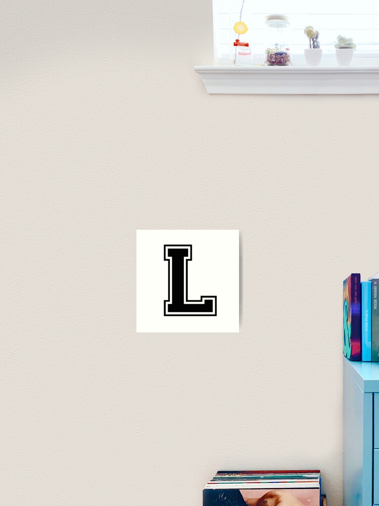 Letter - L (black) Art Print for Sale by Alphaletters