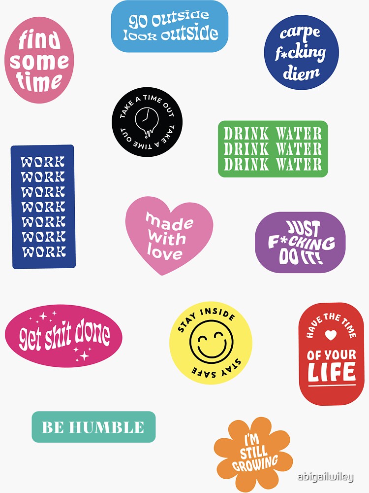 "Niche Inspiration Sticker Pack" Sticker for Sale by abigailwiley