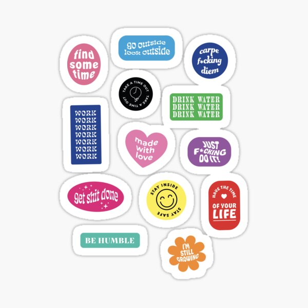Aperçu de l'œuvre Pack d'autocollants d'inspiration de niche créée et vendue par abigailwiley.