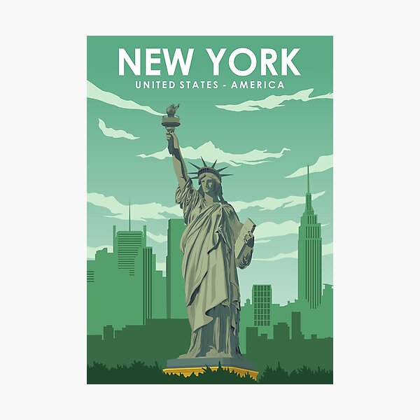 Item preview, New York Statue of Liberty travel poster designed and sold by Stadify.