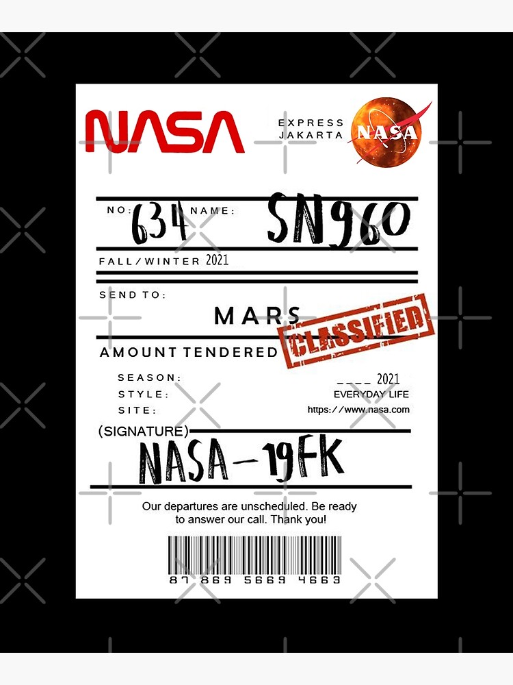 "ticket to mars" Mounted Print by Aymenbellourou Redbubble