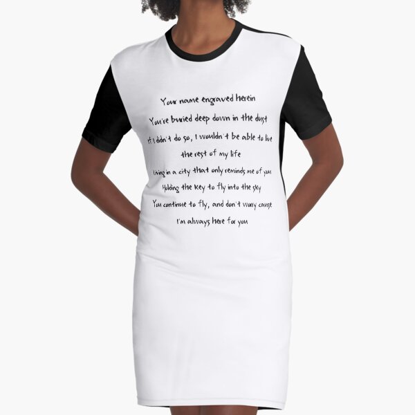 Ihr Name hier eingraviert Handschriftliche Texte - Chorus 2 (Englisch) T-Shirt Kleid