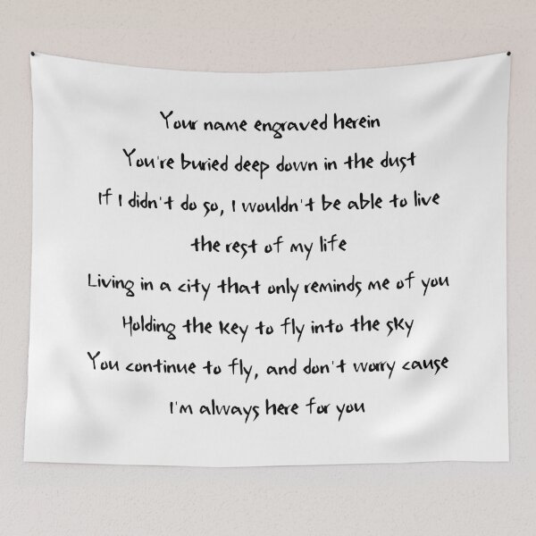 Item preview, Your Name Engraved Herein Handwritten Lyrics - Chorus 2 (English) designed and sold by Aooms123.