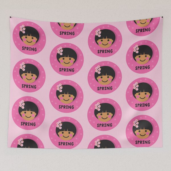 Item preview, Cute Spring Cherry Blossom Girl designed and sold by VicEllisArt.