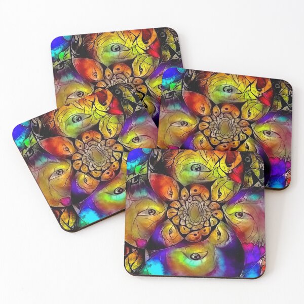 Item preview, Abstract fractal with eyes designed and sold by rolffimages.