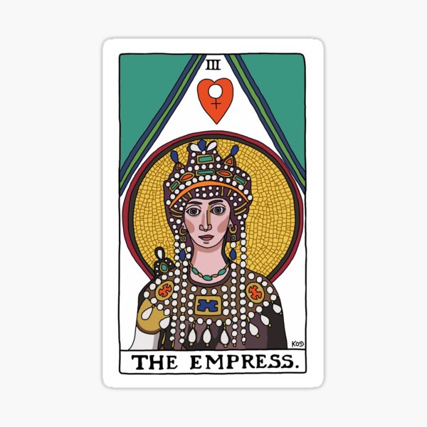 Item preview, The Empress Roman Mosaic Tarot Card designed and sold by KatysLandscapes.
